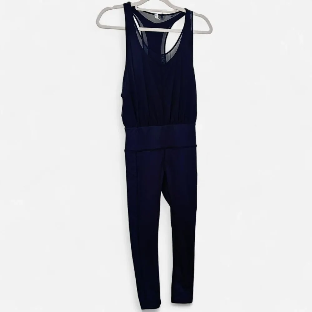 Free People XS Eye On The Prize Onesie Athleisure Balletcore Workout Jumpsuit
